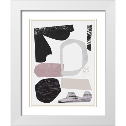 Underground Shapes VI White Modern Wood Framed Art Print with Double Matting by Wang, Melissa