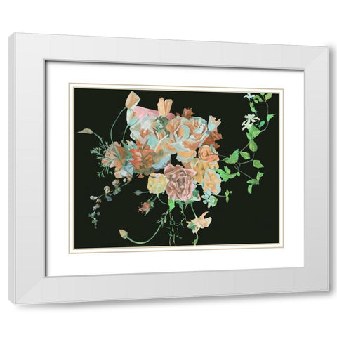 Blooming in the Dark II White Modern Wood Framed Art Print with Double Matting by Wang, Melissa
