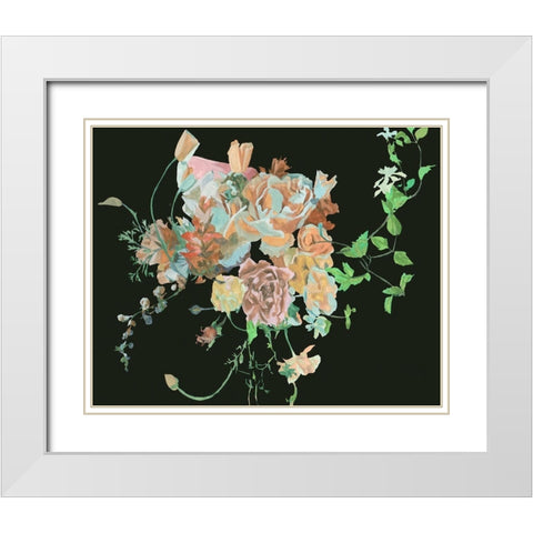 Blooming in the Dark II White Modern Wood Framed Art Print with Double Matting by Wang, Melissa