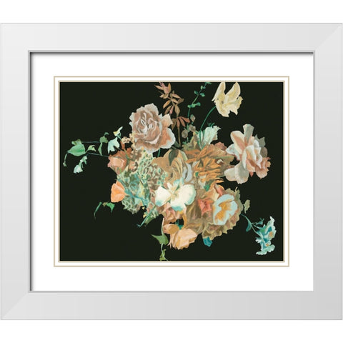 Blooming in the Dark III White Modern Wood Framed Art Print with Double Matting by Wang, Melissa