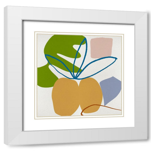 Flower Petals IV White Modern Wood Framed Art Print with Double Matting by Wang, Melissa