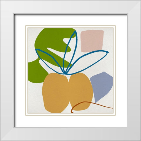 Flower Petals IV White Modern Wood Framed Art Print with Double Matting by Wang, Melissa