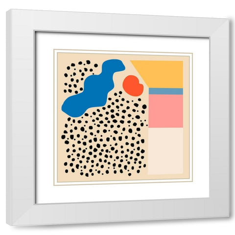 The 90s II White Modern Wood Framed Art Print with Double Matting by Wang, Melissa