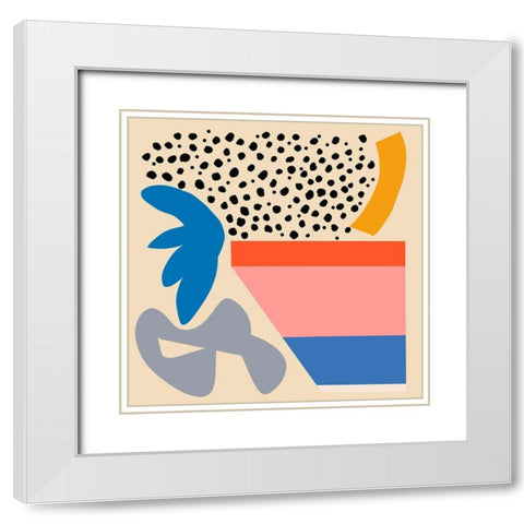 The 90s III White Modern Wood Framed Art Print with Double Matting by Wang, Melissa