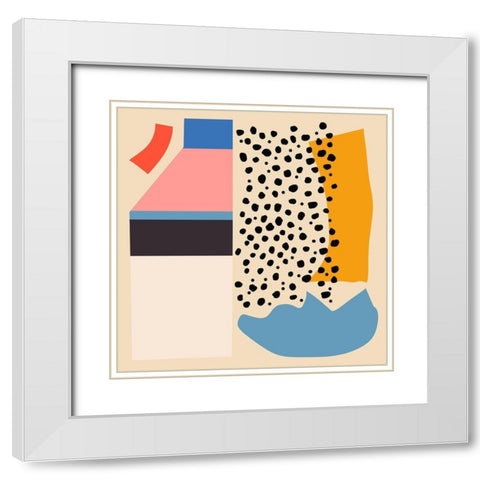 The 90s VI White Modern Wood Framed Art Print with Double Matting by Wang, Melissa