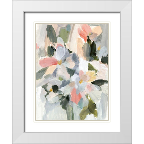 Soft as Petals I White Modern Wood Framed Art Print with Double Matting by Warren, Annie