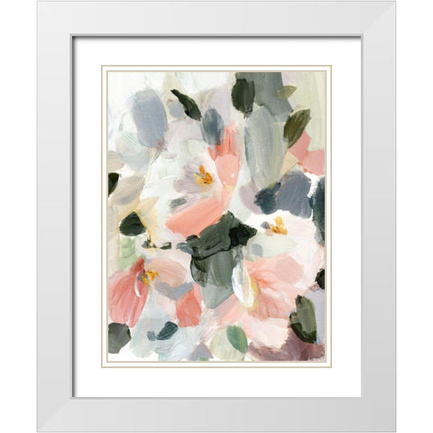 Soft as Petals II White Modern Wood Framed Art Print with Double Matting by Warren, Annie