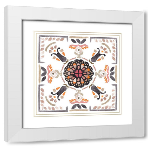 Summertime Ceramic III White Modern Wood Framed Art Print with Double Matting by Wang, Melissa