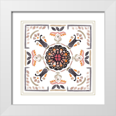 Summertime Ceramic III White Modern Wood Framed Art Print with Double Matting by Wang, Melissa