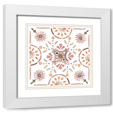 Summertime Ceramic IV White Modern Wood Framed Art Print with Double Matting by Wang, Melissa