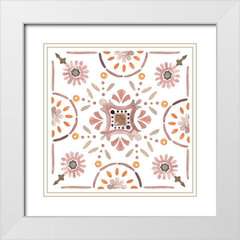 Summertime Ceramic IV White Modern Wood Framed Art Print with Double Matting by Wang, Melissa