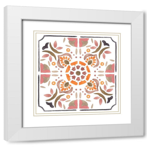 Summertime Ceramic V White Modern Wood Framed Art Print with Double Matting by Wang, Melissa