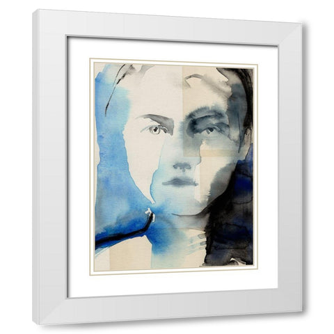 Tildas Gaze I White Modern Wood Framed Art Print with Double Matting by Parker, Jennifer Paxton