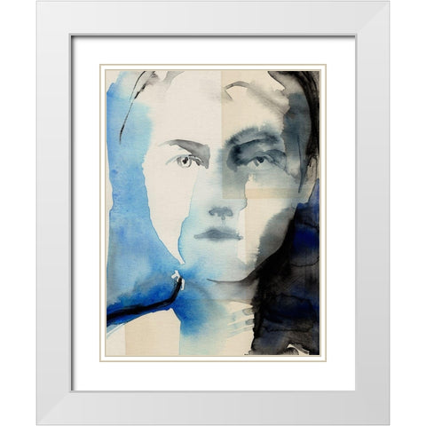Tildas Gaze I White Modern Wood Framed Art Print with Double Matting by Parker, Jennifer Paxton
