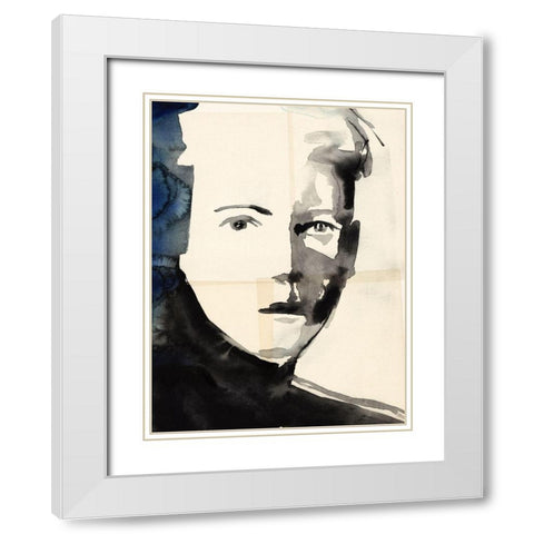 Tildas Gaze III White Modern Wood Framed Art Print with Double Matting by Parker, Jennifer Paxton