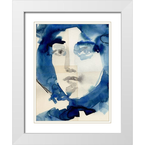 Tildas Gaze IV White Modern Wood Framed Art Print with Double Matting by Parker, Jennifer Paxton