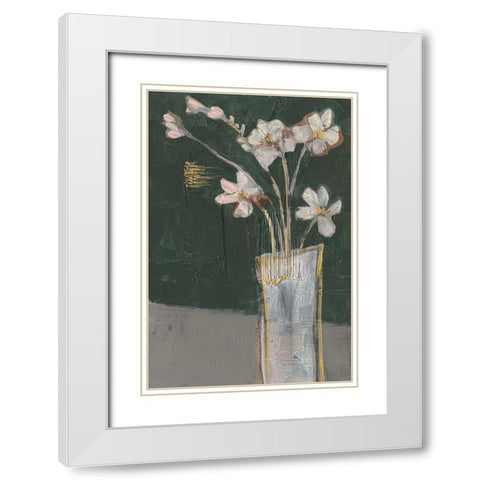 Textured Still Life II White Modern Wood Framed Art Print with Double Matting by Goldberger, Jennifer