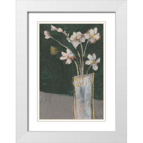 Textured Still Life II White Modern Wood Framed Art Print with Double Matting by Goldberger, Jennifer