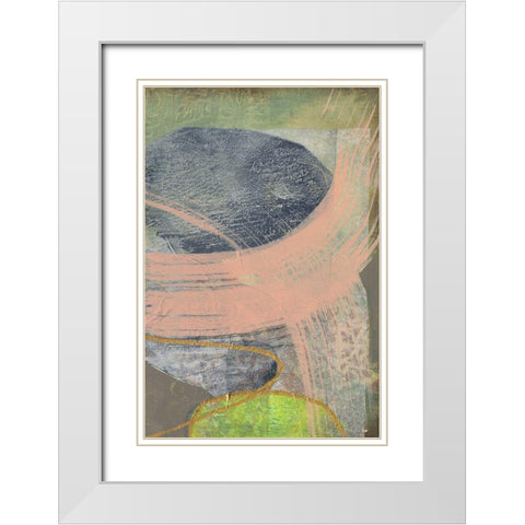 Betwixt I White Modern Wood Framed Art Print with Double Matting by Goldberger, Jennifer