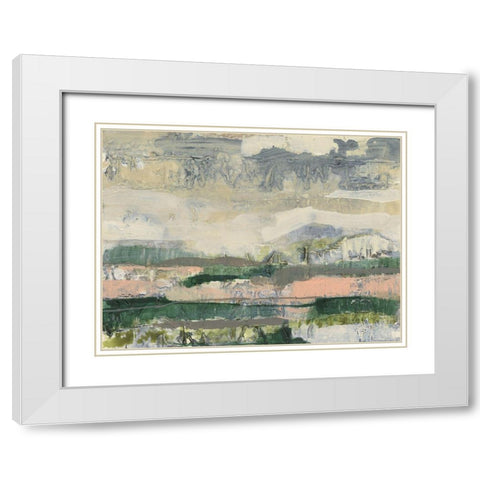 Textured Horizon I White Modern Wood Framed Art Print with Double Matting by Goldberger, Jennifer