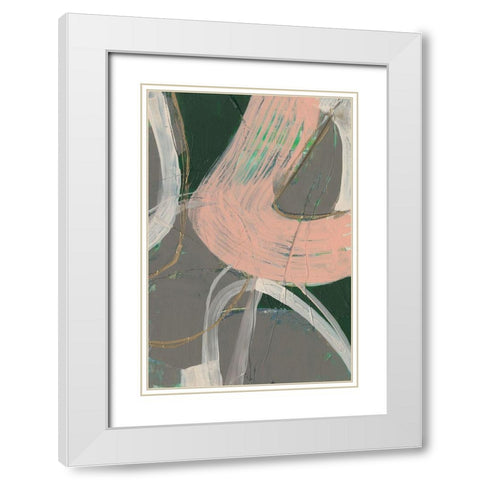 Connected Disconnect I White Modern Wood Framed Art Print with Double Matting by Goldberger, Jennifer