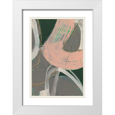 Connected Disconnect I White Modern Wood Framed Art Print with Double Matting by Goldberger, Jennifer