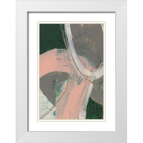 Connected Disconnect II White Modern Wood Framed Art Print with Double Matting by Goldberger, Jennifer