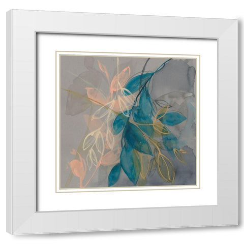 Layers of Branches I White Modern Wood Framed Art Print with Double Matting by Goldberger, Jennifer