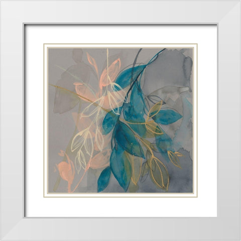 Layers of Branches I White Modern Wood Framed Art Print with Double Matting by Goldberger, Jennifer