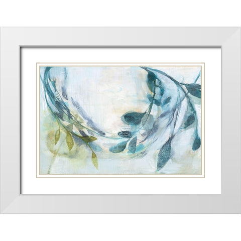 Branches and Shadows II White Modern Wood Framed Art Print with Double Matting by Goldberger, Jennifer