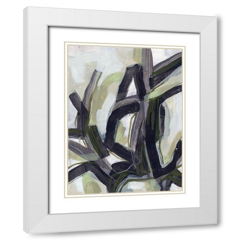 Signal Flare I White Modern Wood Framed Art Print with Double Matting by Vess, June Erica