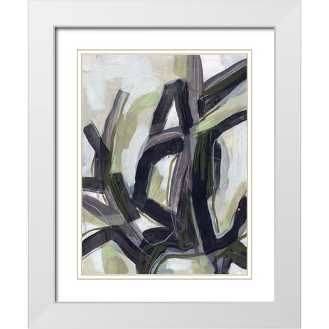 Signal Flare I White Modern Wood Framed Art Print with Double Matting by Vess, June Erica