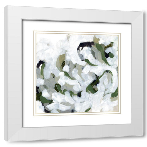 Snow Lichen II White Modern Wood Framed Art Print with Double Matting by Vess, June Erica