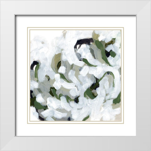 Snow Lichen II White Modern Wood Framed Art Print with Double Matting by Vess, June Erica
