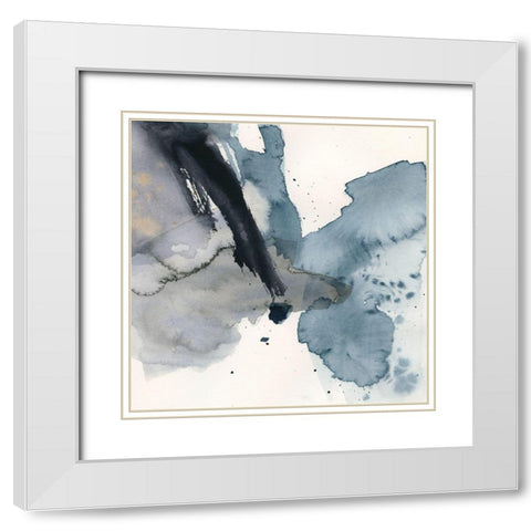 Winter Current II White Modern Wood Framed Art Print with Double Matting by Barnes, Victoria