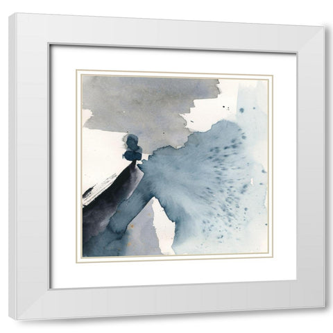 Winter Current IV White Modern Wood Framed Art Print with Double Matting by Barnes, Victoria