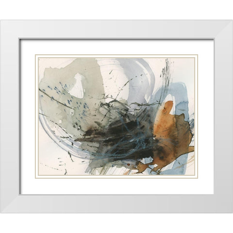 Orbital Burst I White Modern Wood Framed Art Print with Double Matting by Barnes, Victoria