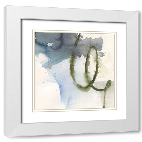 Earth Curve I White Modern Wood Framed Art Print with Double Matting by Barnes, Victoria