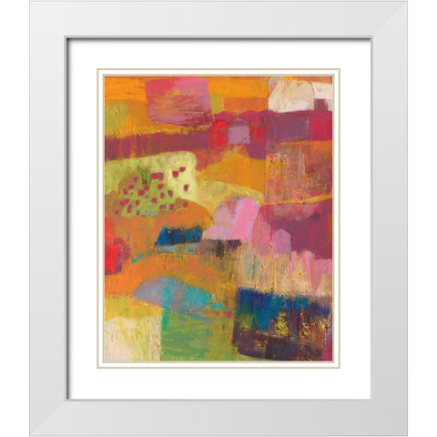 Atiptoe II White Modern Wood Framed Art Print with Double Matting by Jachimiec, Sue