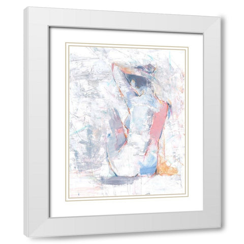 Pastel Study II White Modern Wood Framed Art Print with Double Matting by Harper, Ethan