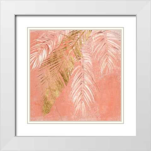 Golden Palms I White Modern Wood Framed Art Print with Double Matting by Parker, Jennifer Paxton