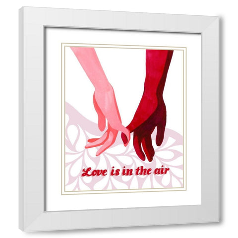 Groovy Love II White Modern Wood Framed Art Print with Double Matting by Popp, Grace