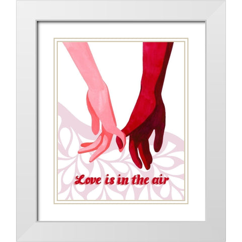 Groovy Love II White Modern Wood Framed Art Print with Double Matting by Popp, Grace