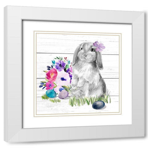 Bright Easter Bouquet II White Modern Wood Framed Art Print with Double Matting by Parker, Jennifer Paxton