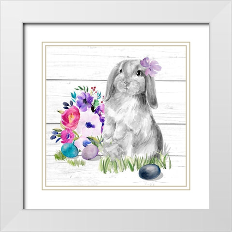 Bright Easter Bouquet II White Modern Wood Framed Art Print with Double Matting by Parker, Jennifer Paxton