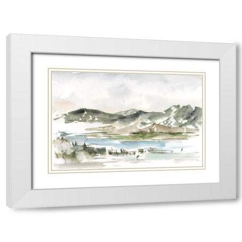 Snow-capped Mountain Study II White Modern Wood Framed Art Print with Double Matting by Harper, Ethan