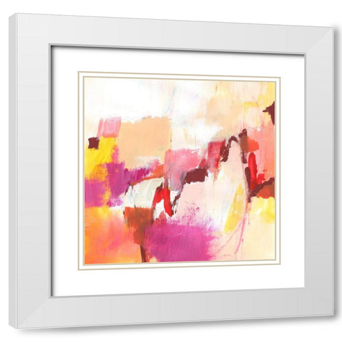 Frizzante I White Modern Wood Framed Art Print with Double Matting by Barnes, Victoria