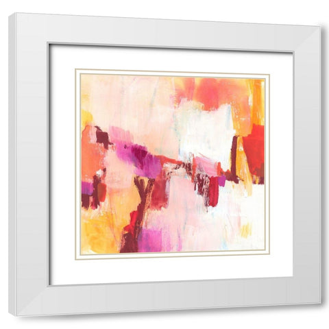 Frizzante II White Modern Wood Framed Art Print with Double Matting by Barnes, Victoria