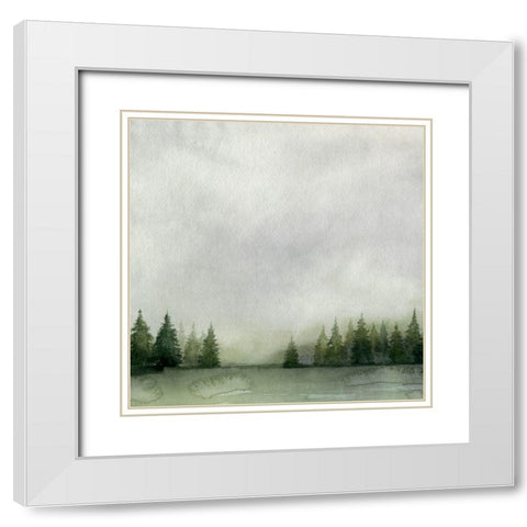 Timberline II White Modern Wood Framed Art Print with Double Matting by Popp, Grace