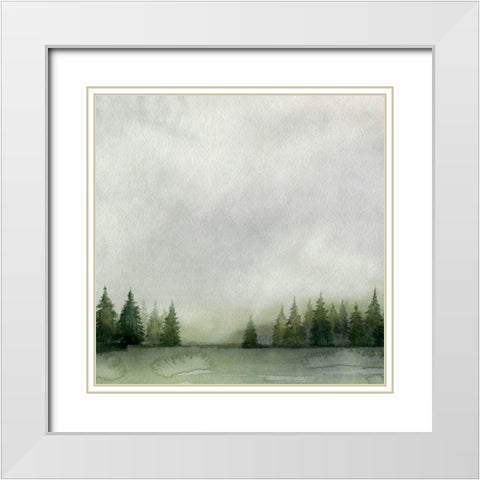 Timberline II White Modern Wood Framed Art Print with Double Matting by Popp, Grace